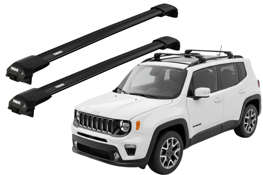 Barras THULE EDGE Flush para autos JEEP Renegade desde 2015 negro