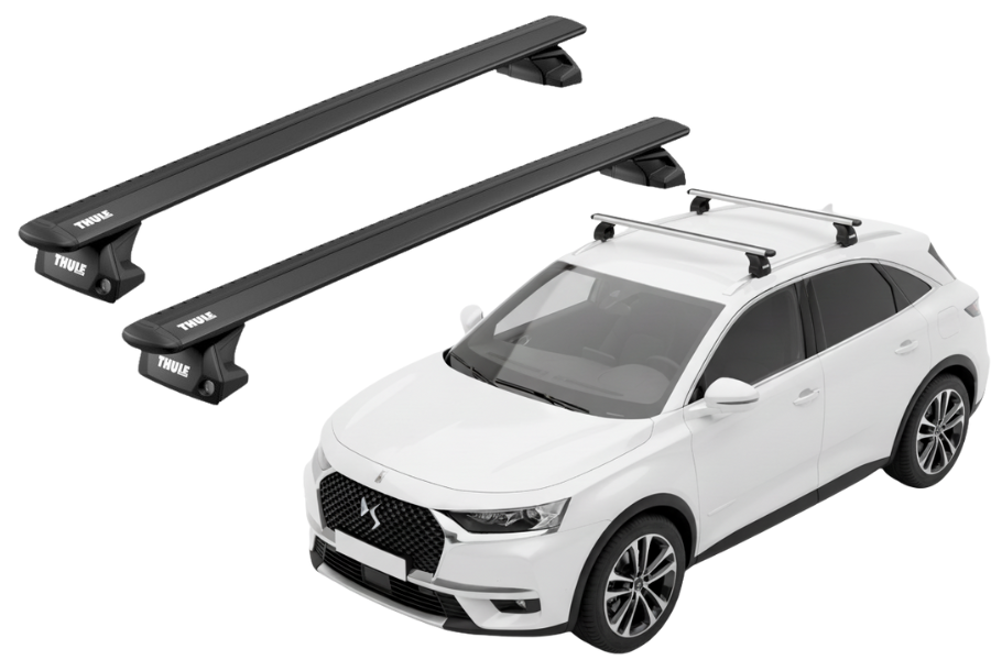 Barras THULE EVO WingBar para autos CITROEN DS7 Crossback desde 2018 negro
