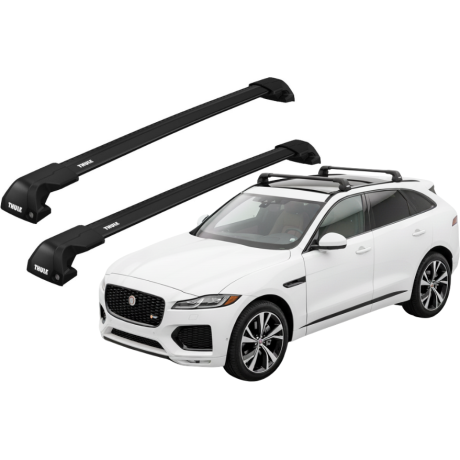 Barras THULE EDGE Flush para autos JAGUAR F-Pace desde 2016 negro