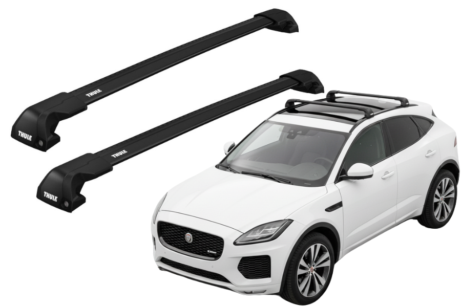 Barras THULE EDGE Flush para autos JAGUAR E-Pace desde 2018 negro