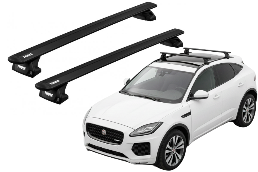 Barras THULE EVO WingBar para autos JAGUAR E-Pace desde 2018 negro