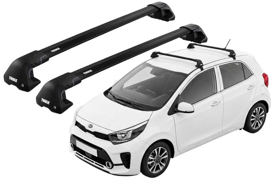 Barras THULE EDGE Flush para autos KIA Morning desde 2017 negro