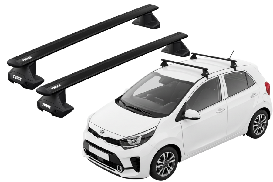 Barras THULE EVO WingBar para autos KIA Morning desde 2017 negro