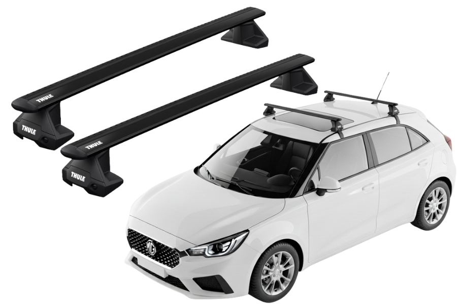 Barras THULE EVO WingBar para autos MG 3 desde 2012 - 2024 negro