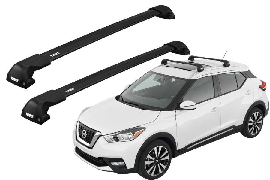Barras THULE EDGE Flush para autos NISSAN Kicks desde 2016 negro