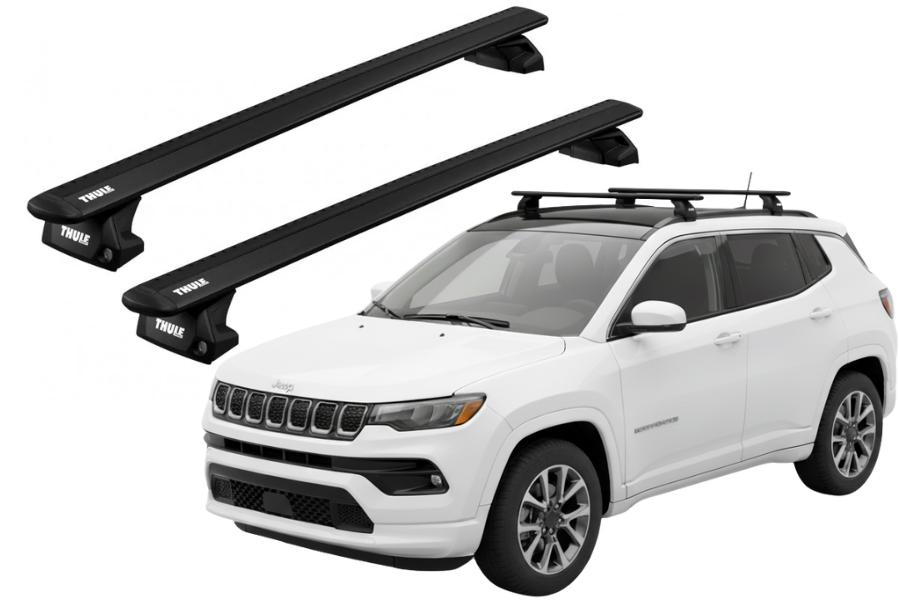 Barras THULE EVO WingBar para autos JEEP Compass desde 2017 negro