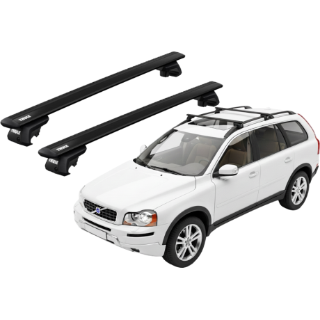 Barras THULE EVO WingBar para autos VOLVO XC90 2002 a 2014 negro