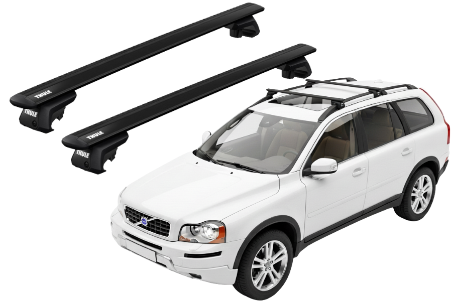 Barras THULE EVO WingBar para autos VOLVO XC90 2002 a 2014 negro