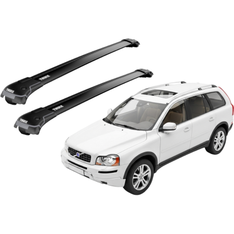 Barras THULE EDGE para autos VOLVO XC90 2002 a 2014 negro