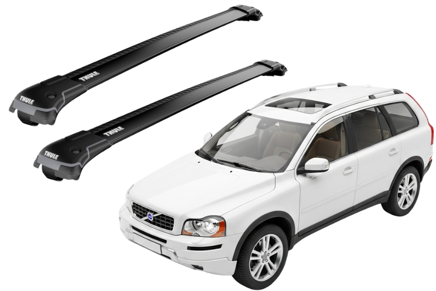Barras THULE EDGE para autos VOLVO XC90 2002 a 2014 negro