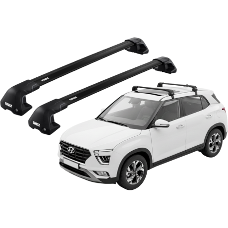 Barras THULE EDGE Flush para autos HYUNDAI Creta desde 2017 - 2022 negro