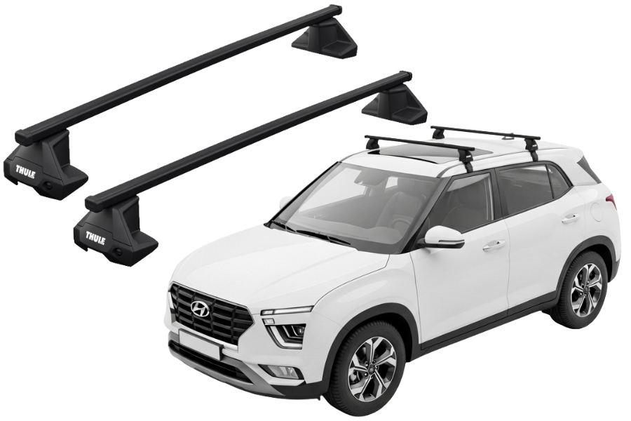 Barras THULE EVO SquareBar para autos HYUNDAI Creta desde 2017 - 2022