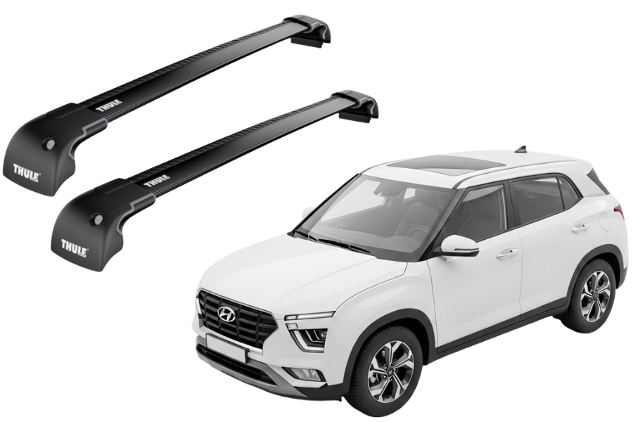 Barras THULE EDGE para autos HYUNDAI Creta desde 2017 - 2022 negro