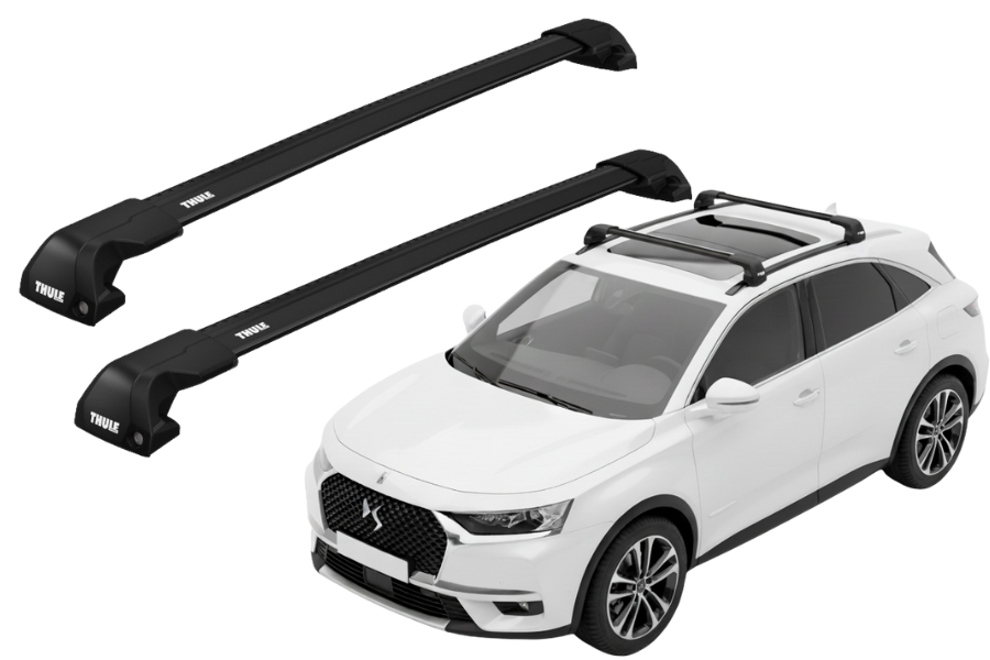 Barras THULE EDGE Flush para autos CITROEN DS7 Crossback desde 2018 negro