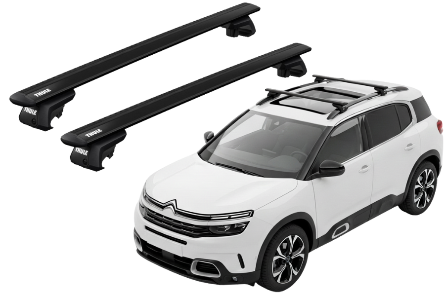 Barras THULE EVO WingBar para autos CITROEN C5 Aircross desde 2019 negro