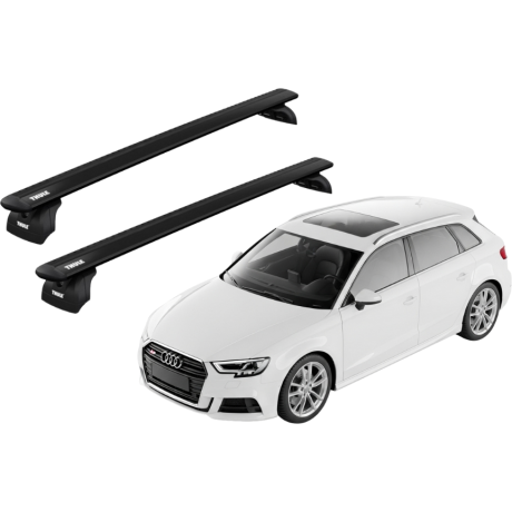 Barras THULE WingBar para autos AUDI A3 Sportback 2013 a 2020 negro