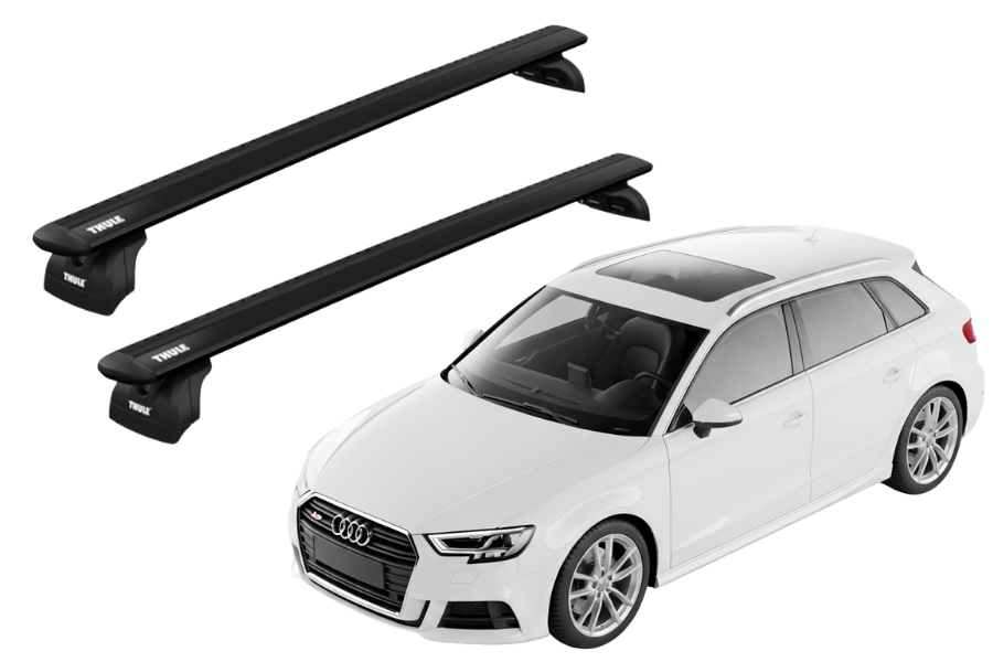 Barras THULE WingBar para autos AUDI A3 Sportback 2013 a 2020 negro