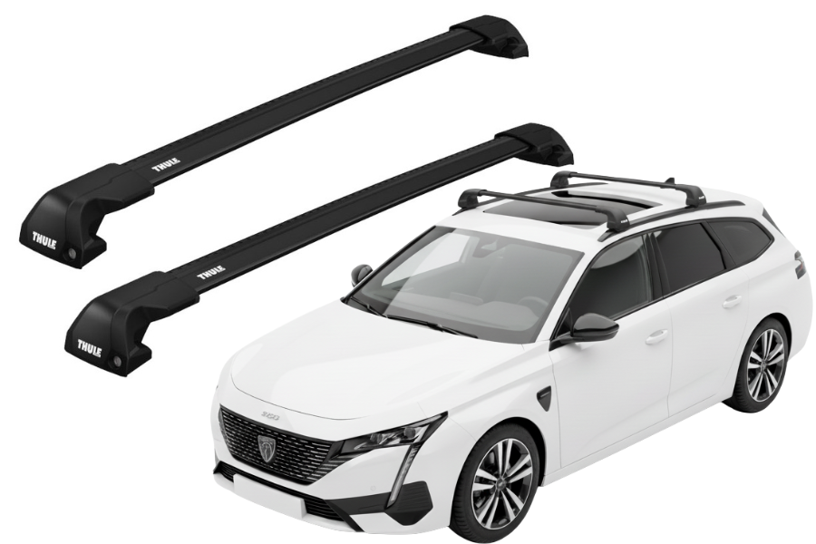 Barras THULE EDGE Flush para autos PEUGEOT 308 SW desde 2022 negro