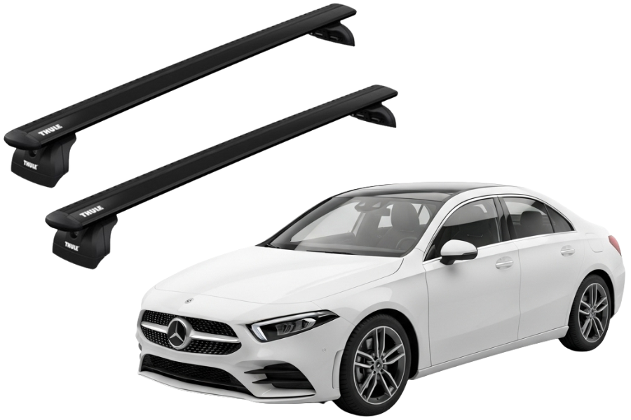 Barras THULE WingBar para autos MERCEDES BENZ A-Class (W177) desde 2018 negro