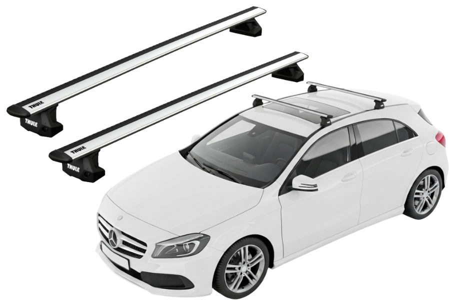 Barras THULE EVO WingBar para autos MERCEDES BENZ A-Class (W176) 2012 a 2018