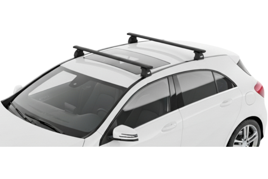 Barras THULE EVO WingBar para autos MERCEDES BENZ A-Class (W176) 2012 a 2018 negro