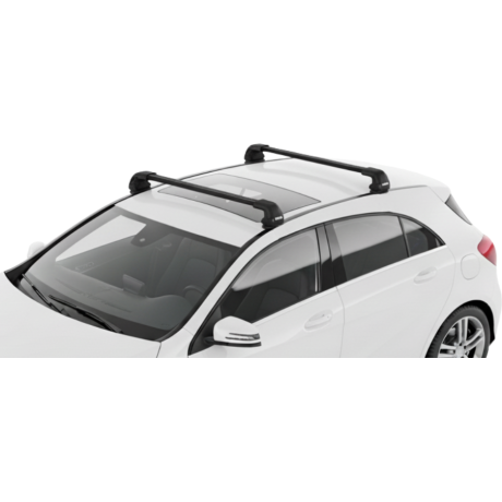 Barras THULE EDGE Flush para autos MERCEDES BENZ A-Class (W176) 2012 a 2018 negro