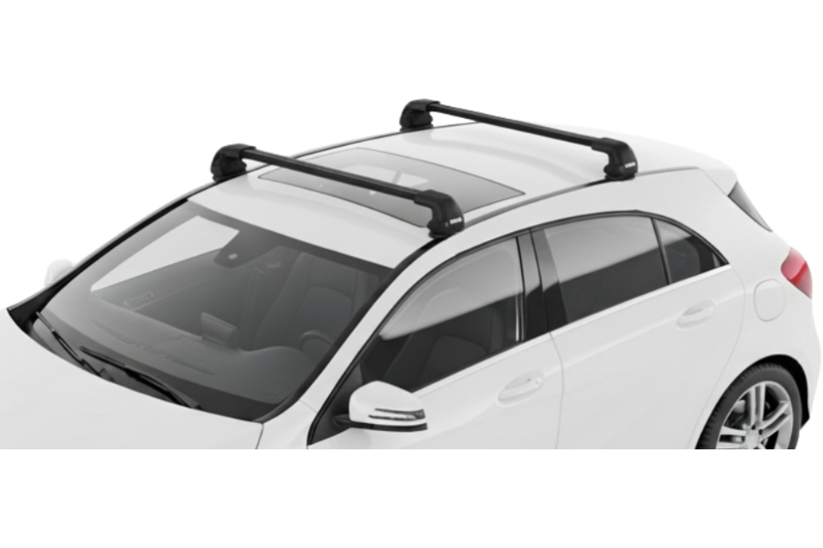 Barras THULE EDGE Flush para autos MERCEDES BENZ A-Class (W176) 2012 a 2018 negro