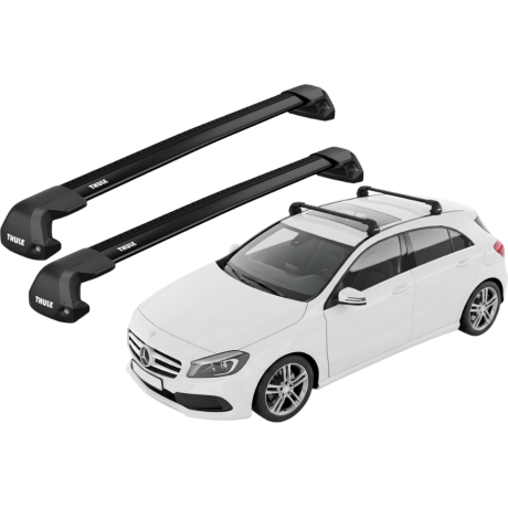 Barras THULE EDGE Flush para autos MERCEDES BENZ A-Class (W176) 2012 a 2018 negro