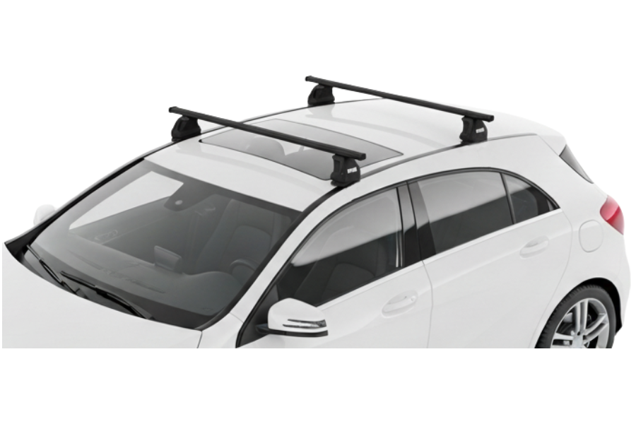 Barras THULE EVO SquareBar para autos MERCEDES BENZ A-Class (W176) 2012 a 2018