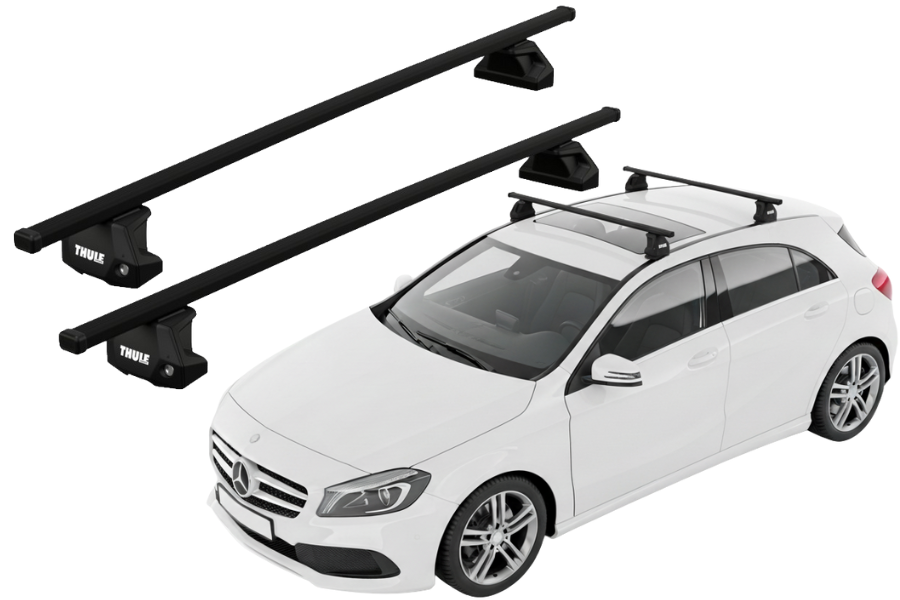 Barras THULE EVO SquareBar para autos MERCEDES BENZ A-Class (W176) 2012 a 2018