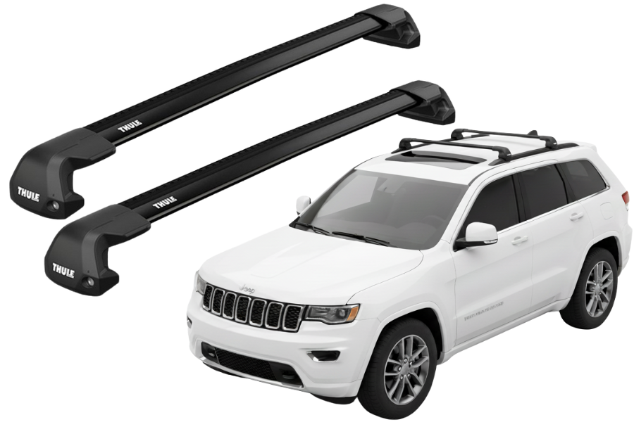 Barras THULE EDGE Flush para autos JEEP Grand Cherokee 2011 a 2021 negro