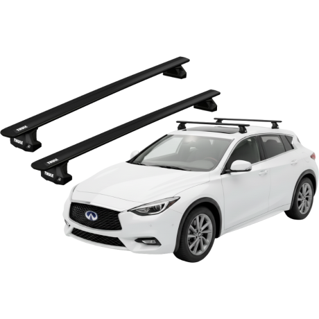Barras THULE EVO WingBar para autos INFINITI Q30 desde 2016 - 2019 negro