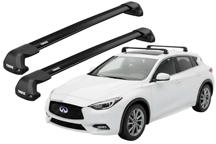 Barras THULE EDGE Flush para autos INFINITI Q30 desde 2016 - 2019 negro