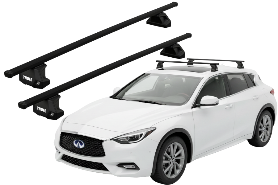 Barras THULE EVO SquareBar para autos INFINITI Q30 desde 2016 - 2019