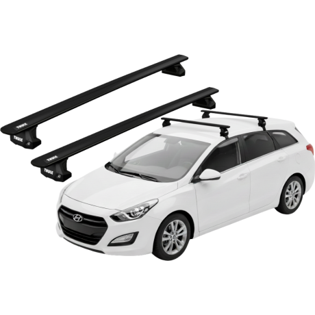 Barras THULE EVO WingBar para autos HYUNDAI i30 SW 2012 a 2017 negro
