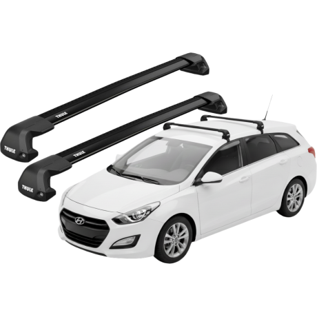 Barras THULE EDGE Flush para autos HYUNDAI i30 SW 2012 a 2017 negro