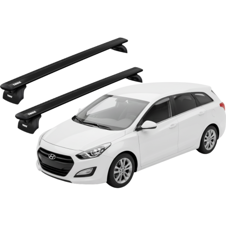 Barras THULE WingBar para autos HYUNDAI i30 SW 2012 a 2017 negro
