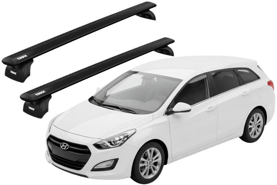 Barras THULE WingBar para autos HYUNDAI i30 SW 2012 a 2017 negro