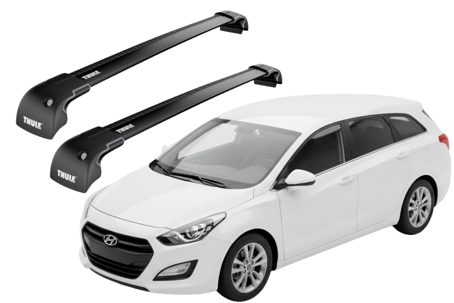 Barras THULE EDGE para autos HYUNDAI i30 SW 2012 a 2017 negro