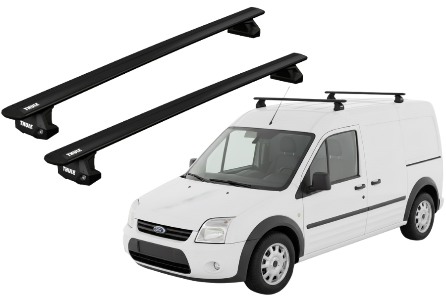 Barras THULE EVO WingBar para Van FORD Transit Connect 2003 a 2013 negro