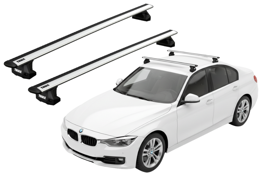 Barras THULE EVO WingBar para autos BMW 3-Series 2012 a 2018