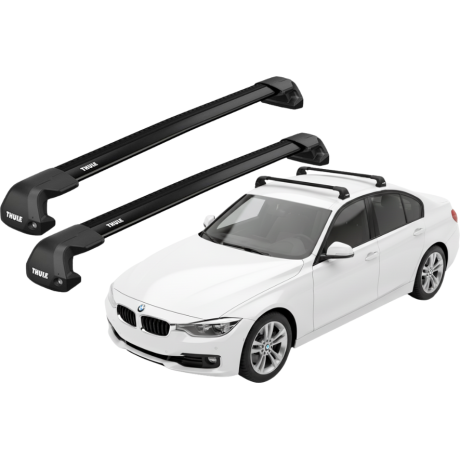Barras THULE EDGE Flush para autos BMW 3-Series (F30) 2012 a 2018 negro