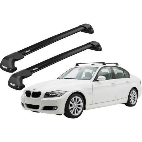 Barras THULE EDGE Flush para autos BMW 3-Series 2005 a 2011 negro