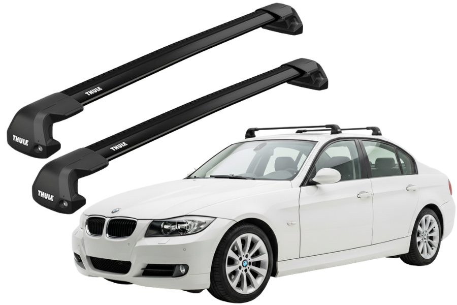Barras THULE EDGE Flush para autos BMW 3-Series 2005 a 2011 negro