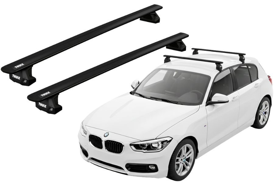 Barras THULE EVO WingBar para autos BMW 1-series 2012 a 2019 negro