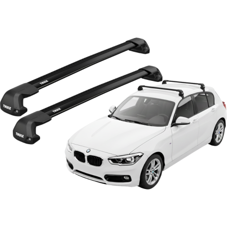 Barras THULE EDGE Flush para autos BMW 1-series 2012 a 2019 negro