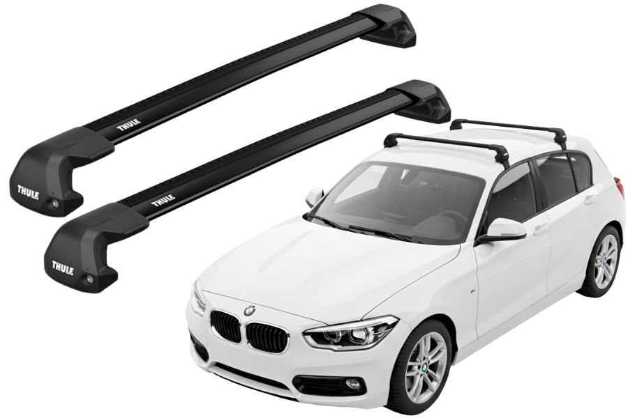Barras THULE EDGE Flush para autos BMW 1-series 2012 a 2019 negro