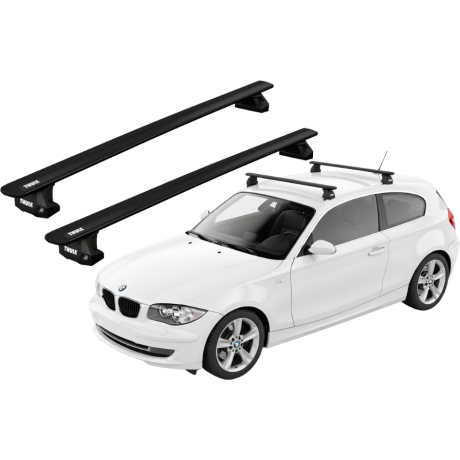 Barras THULE EVO WingBar para autos BMW 1-series 2007 a 2011 negro