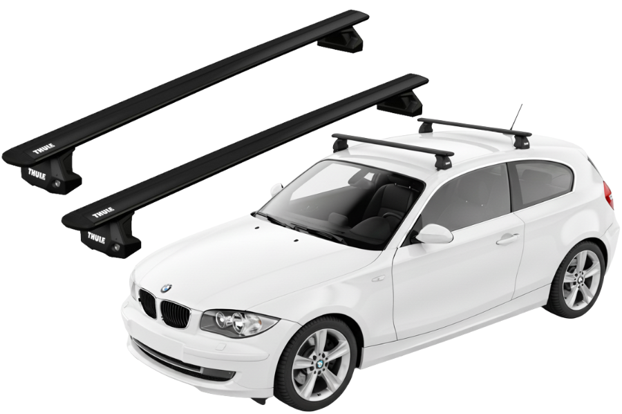 Barras THULE EVO WingBar para autos BMW 1-series 2007 a 2011 negro