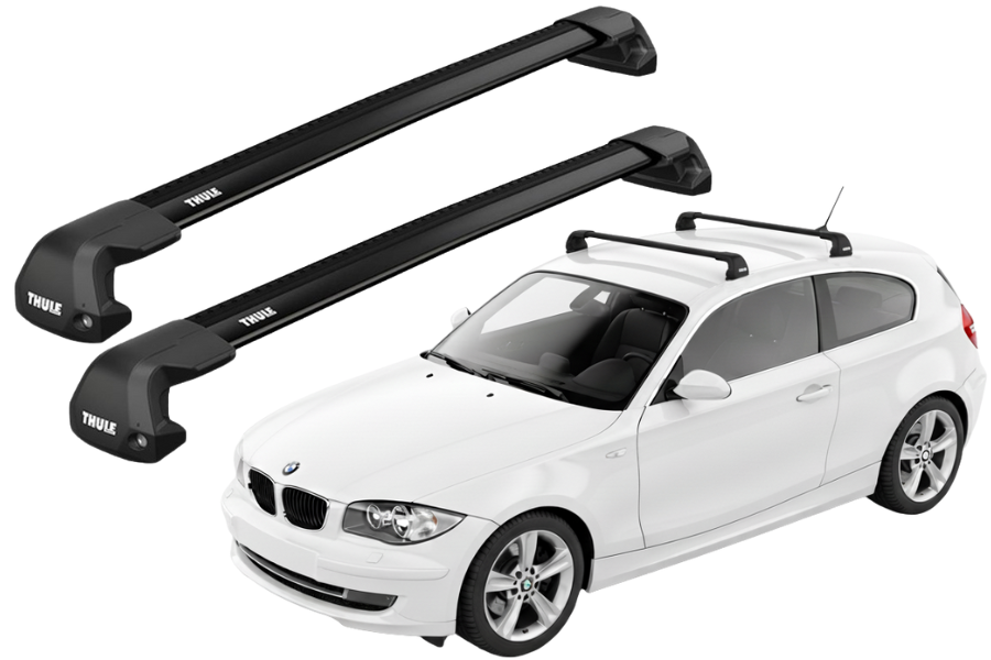 Barras THULE EDGE Flush para autos BMW 1-series 2007 a 2011 negro